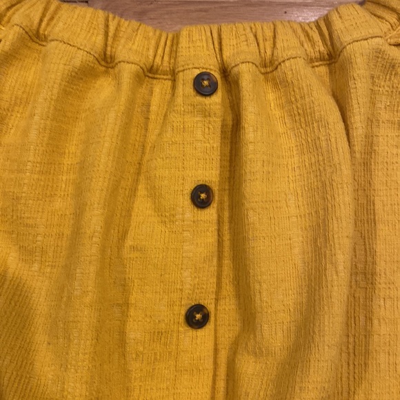 Madewell Yellow Button-Front Blouse - Picture 2 of 3